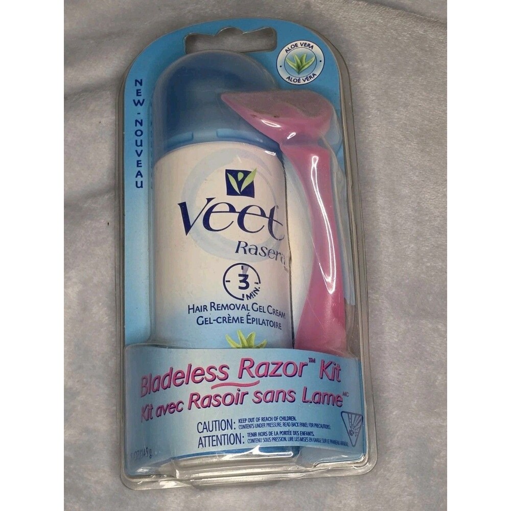 Veet Bladeless Razor Kit Hair Removal Cream Sensitive Skin + Spatula NEW